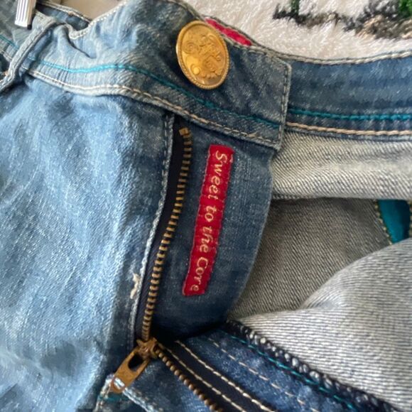 Women’s plus size Y2K apple bottoms jeans embroidered denim bootcut leg size 20 - Picture 13 of 15